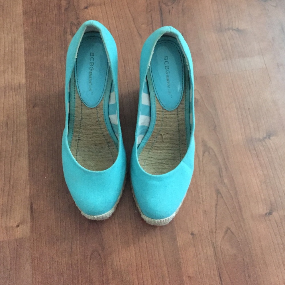 Blue BCBG Wedges